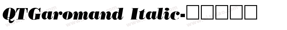 QTGaromand Italic字体转换
